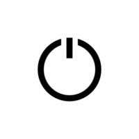 Power on or off black silhouette icon, simple design vector