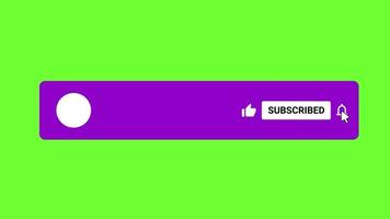 Subscribe Button green screen background. Chroma key V5 video