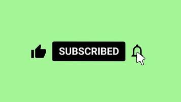 Subscribe Button green screen background. Chroma key V18 video