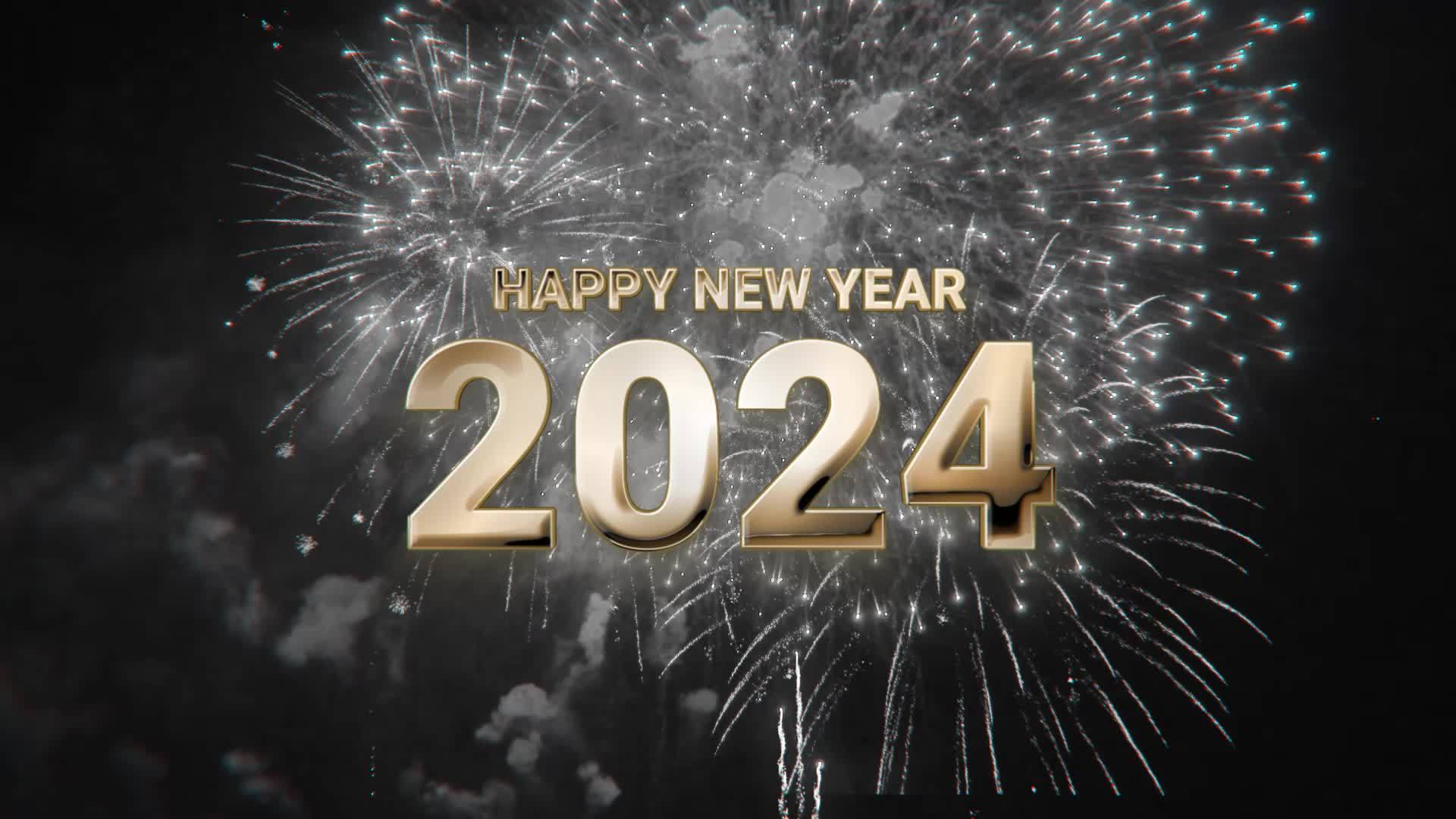 Happy new year animation 2024 V10 20765547 Stock Video at Vecteezy