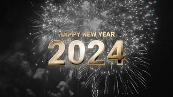 contento nuovo anno animazione 2024 v10 video