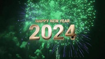 contento nuovo anno animazione 2024 v8 video