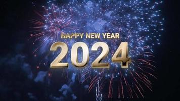 gelukkig nieuw jaar animatie 2024 v9 video