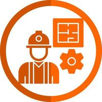 diseño de icono de vector de ingeniero civil