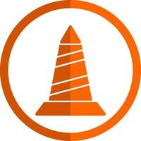 Traffic Cone Vector Icon Design