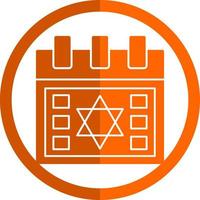 Hebrew Calendar Vector Icon Design