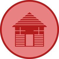 Wood Cabin Vector Icon