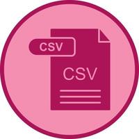 icono de vector csv