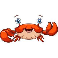 Cute happy crab on white background vector