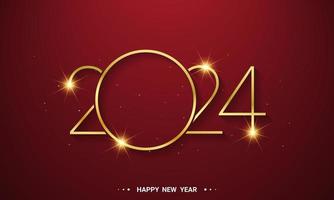 2024 Happy New Year Background Design. vector