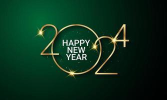 2024 Happy New Year Background Design. vector