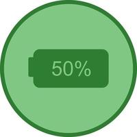 Unique Half Battery Vector Icon
