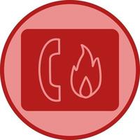 icono de vector de emergencia de incendio único