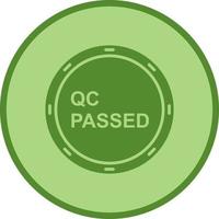 Unique QC Passed Vector Icon