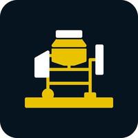 Concrete Mixer Vector Icon Design