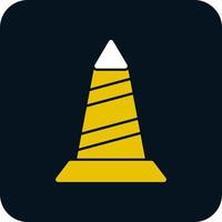 Traffic Cone Vector Icon Design