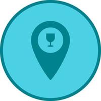 Unique Bar Location Vector Icon