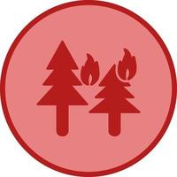Unique Fire in Forst Vector Icon