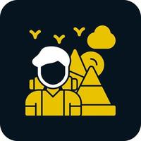 Hiking Vector Icon Design