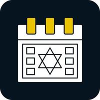diseño de icono de vector de calendario hebreo