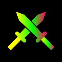 Unique Two Swords Vector Icon