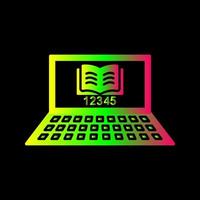 Unique Online Study Vector Icon