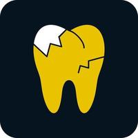 Decayed Teeth Vector Icon Design