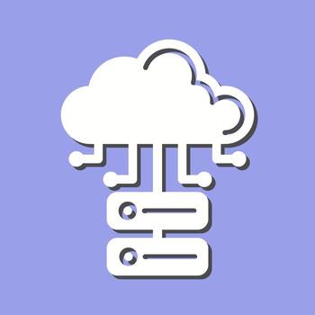 Cloud Database Vector Icon