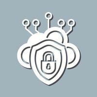 icono de vector de seguridad en la nube