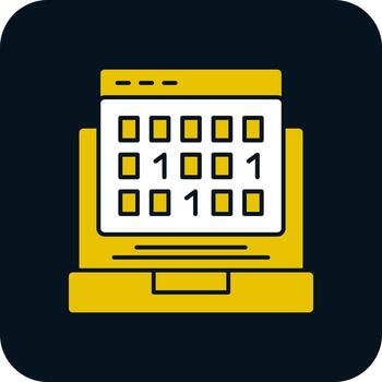 diseño de icono de vector de código binario