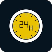 24 Hours Vector Icon Design