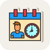 diseño de icono de vector de horas de trabajo