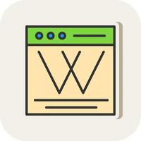 diseño de icono de vector wiki