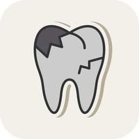 Decayed Teeth Vector Icon Design