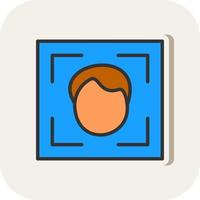 Face Scanner Vector Icon Design