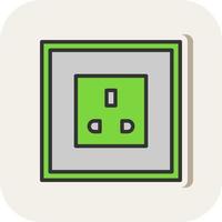 Power Socket Vector Icon Design