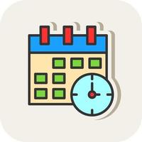 Time ANd Date Vector Icon Design