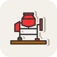 Concrete Mixer Vector Icon Design