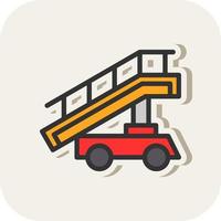 Airplane Stairs Vector Icon Design