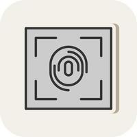 Fingerprint Scanner Vector Icon Design