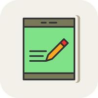 Pen Tablet Vector Icon Design