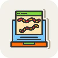 Worm Vector Icon Design