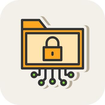 diseño de icono de vector de cifrado de datos