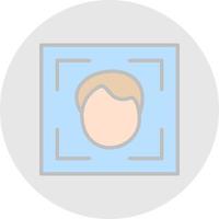 Face Scanner Vector Icon Design