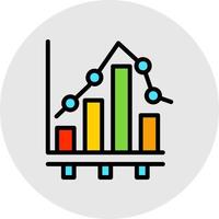 Bar Chart Vector Icon Design