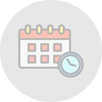 diseño de icono de vector de horario