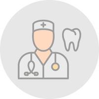 Male Dentist Vector Icon Design