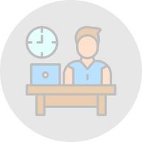 Work Time Vector Icon Design