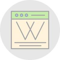 diseño de icono de vector wiki