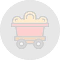 Mining Cart Vector Icon Design